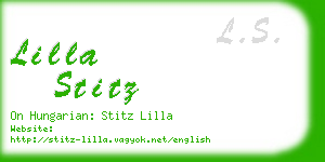 lilla stitz business card